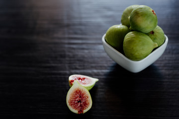Figs in a white bowl