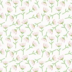 Flower seamless pattern background. Vector illustration.