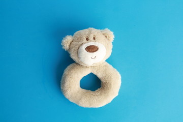 brown teddy bear rattle