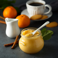 Homemade citrus curd or custard