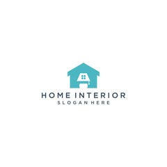 logo design of buildings and interiors or houses with lights