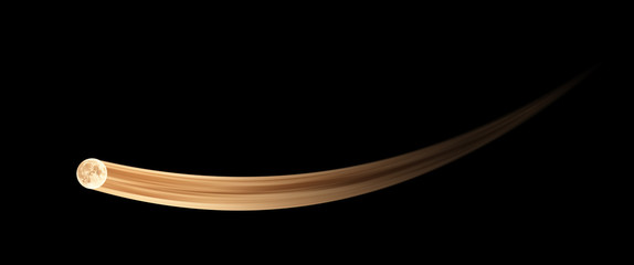 The moon moves with a long tail on a circular orbit. © Foto-Ruhrgebiet