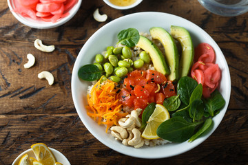 Salmon poke bowl