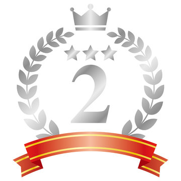 月桂樹 アイコン 2位 ランキング 銀 Stock ベクター Adobe Stock