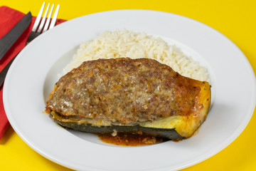 courgette farcie et riz