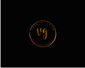 VG Initial handwriting logo vector