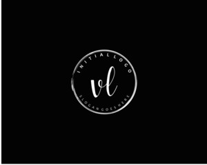 Fototapeta premium VL Initial handwriting logo vector