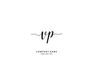 VP Initial handwriting logo vector