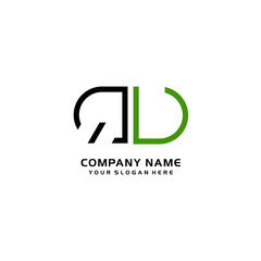 Icon Design Logo Letters QU Minimalist, oval-shaped logo, with colors, black, green, orange