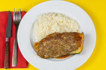 courgette farcie et riz