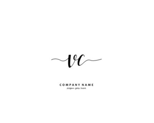 VC Initial handwriting logo vector