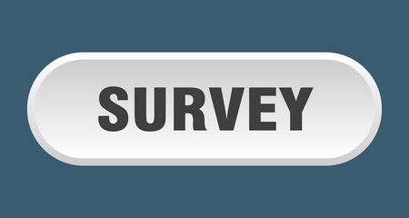 survey button. survey rounded white sign. survey