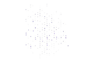 Light Pink, Blue vector backdrop with algebra elements.