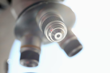 The head microscope on the background laboratory is a study human biology analyzes for...