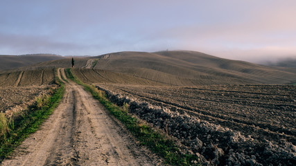 landscape in tuscany tuscan italy hill hills in autumn 