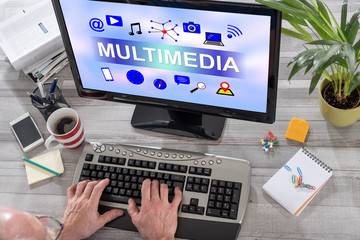 Multimedia concept on a computer