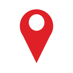 Pin location color red. Map icons