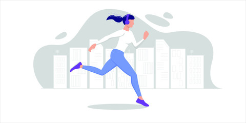 vector illustration of people in background