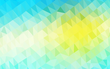 Light Blue, Yellow vector blurry triangle template. A vague abstract illustration with gradient. New texture for your design.