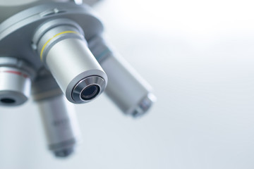 Microscope, science and laboratory equipment.