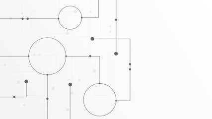 Abstract geometric Circuit connect lines and dots.Simple technology graphic background.Illustration Vector design Network technology and Connection concept.