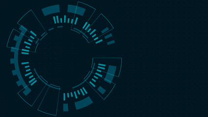 Abstract Digital Technology Cycle background.Business growth transformation to digital and Successful financial technology.