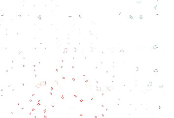 Light Red vector template with musical symbols.