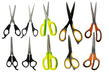 Scissors is used for cutting thin materials such as paper, cardboard, thin metal sheets, some plastics, some food, fabric, hair rope.