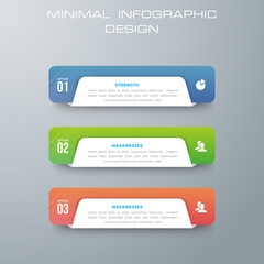 Infographic template with 3 options, workflow, process chart,Timeline infographics design vector can be used for workflow layout, diagram, annual report, web design, steps or processes. - Vector