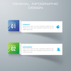 Infographic template with 2 options, workflow, process chart,Timeline infographics design vector can be used for workflow layout, diagram, annual report, web design, steps or processes. - Vector