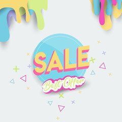 Sale banner template design, Big sale special offer. Vector illustration.