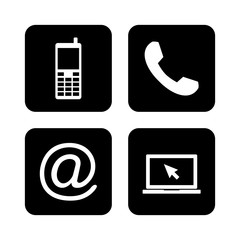 Web icon set. Contact us icons. web icons set for computer. website and mobile apps