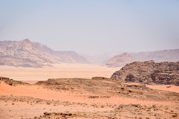 Wadi rum desert in Jordan