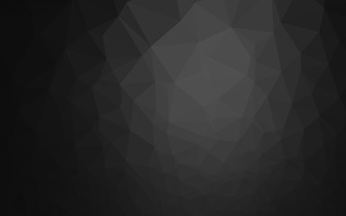 Dark Silver, Gray vector abstract polygonal texture. Shining illustration, which consist of triangles. New texture for your design.