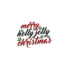 Merry Christmas and Happy New Year lettering template