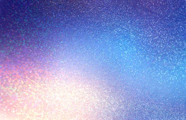 Festive glitter blue azure pink colorful background. Iridescent shimmer texture. Bright shine and small sparkles pattern.