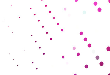 Fototapeta na wymiar Light Pink vector backdrop with dots.