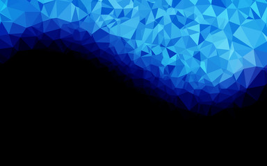 Fototapeta premium Light BLUE vector triangle mosaic texture. A completely new color illustration in a vague style. The best triangular design for your business.