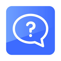 Speech bubble with question mark icon