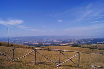 Fototapeta na wymiar View from the top of Monte Martano, Umbria, Italy