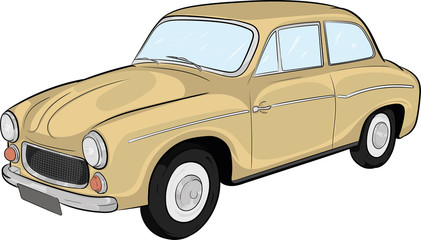 syrena, prl, polski samochód, legenda, klasyk, classic car, polish legend,cartoon car, © Joanna