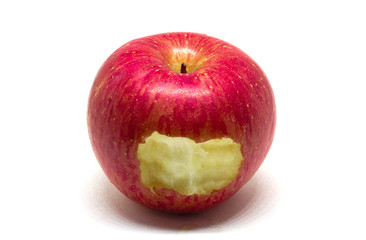 red apple isolated on white background