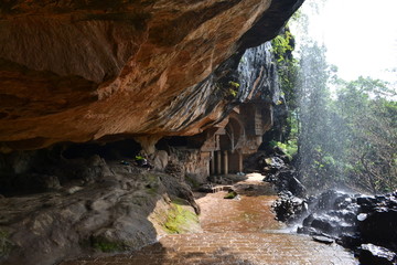 kondhane buddhist cave at karjat in maharashtra 