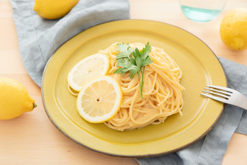 レモンクリームパスタ