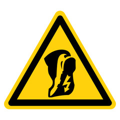Warning Wear Antistatic Shoes Symbol Sign, Vector Illustration, Isolate On White Background Label. EPS10