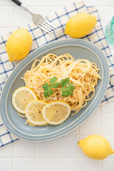 レモンクリームパスタ