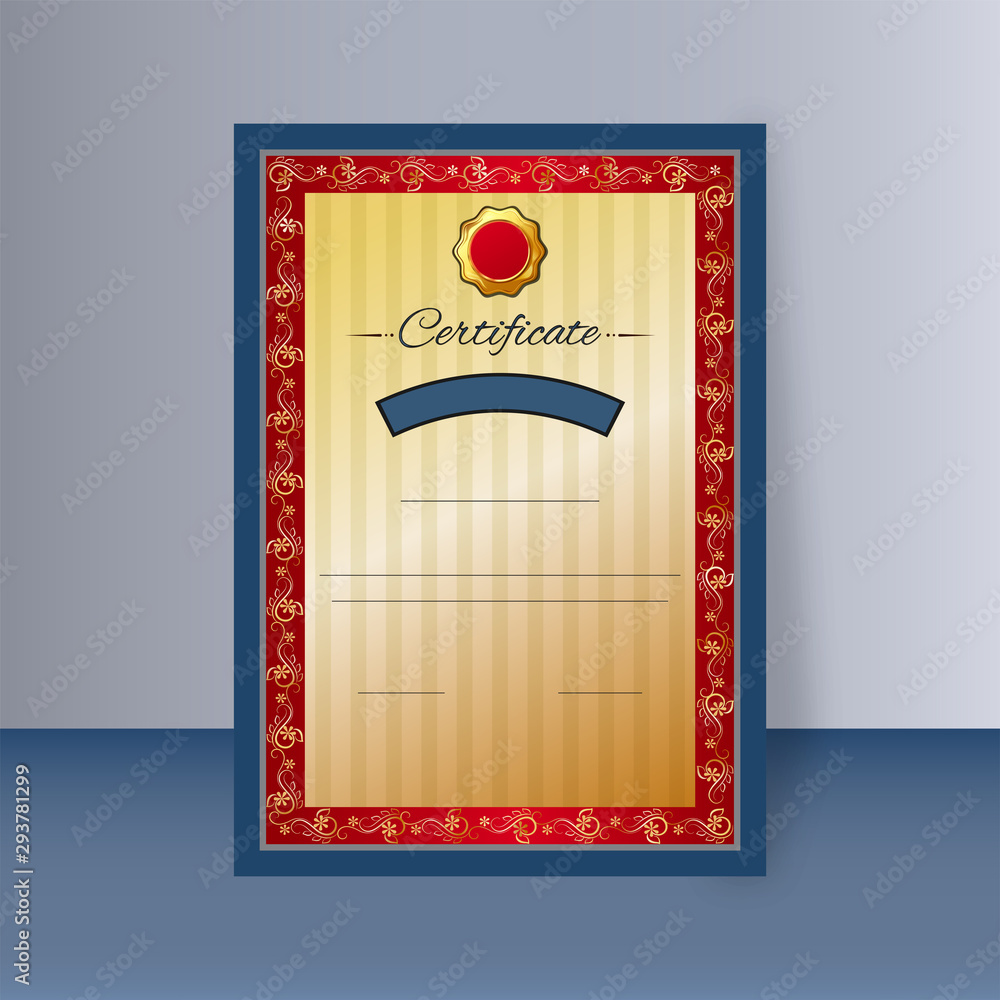 Poster template style certificate or award design with space for your text.