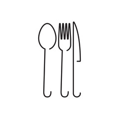 Spoon fork graphic design template vector isolated