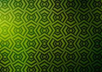 Light Green, Yellow vector pattern with narrow lines. Lines on blurred abstract background with gradient. Smart design for your business advert.