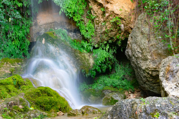 Cascada en Benizar ,Moratalla en la región de Murcia (España)